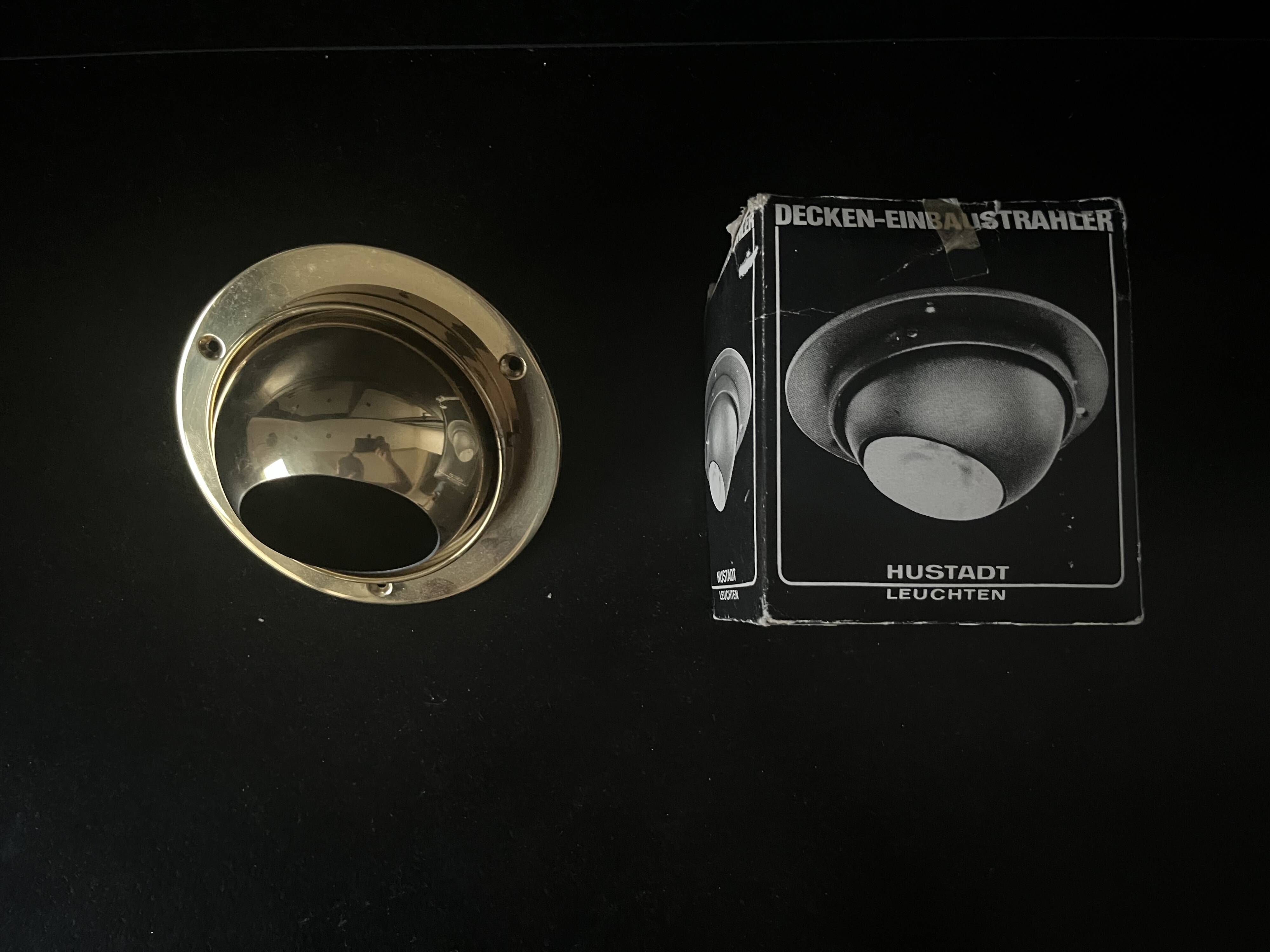 Orientable spotlight brass Hustadt Leuchten