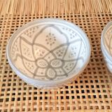 Lot of 2 small grey bowls made of Moroccan ceramic