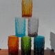 Large multicoloured glasses by Geoffrey Baxter from the 1960s.