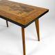 Table basse africaine en bois marqueté, vers 1960