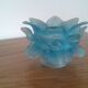 Abat jour verre bleu, forme  fleur
