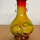 Small artisanal vase, blown glass, multicoloured.