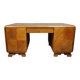 Bureau de centre double face époque Art Déco en parquèterie vers 1940