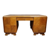 Double-sided Art Deco period parquet flooring desk circa 1940