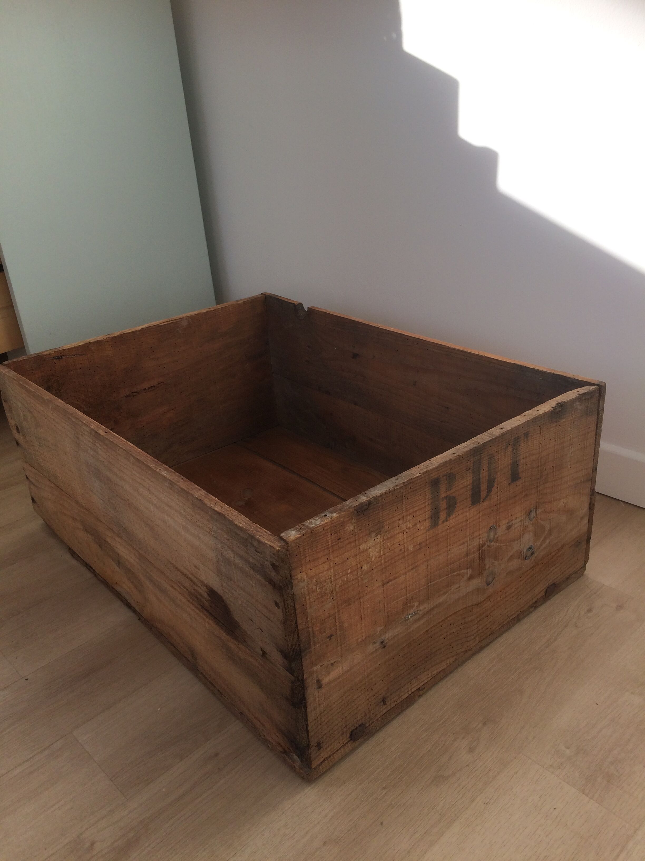 Wooden post-war crate