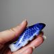 6 porcelain koi carp chopstick/knife rests, China, 1960s-1980s