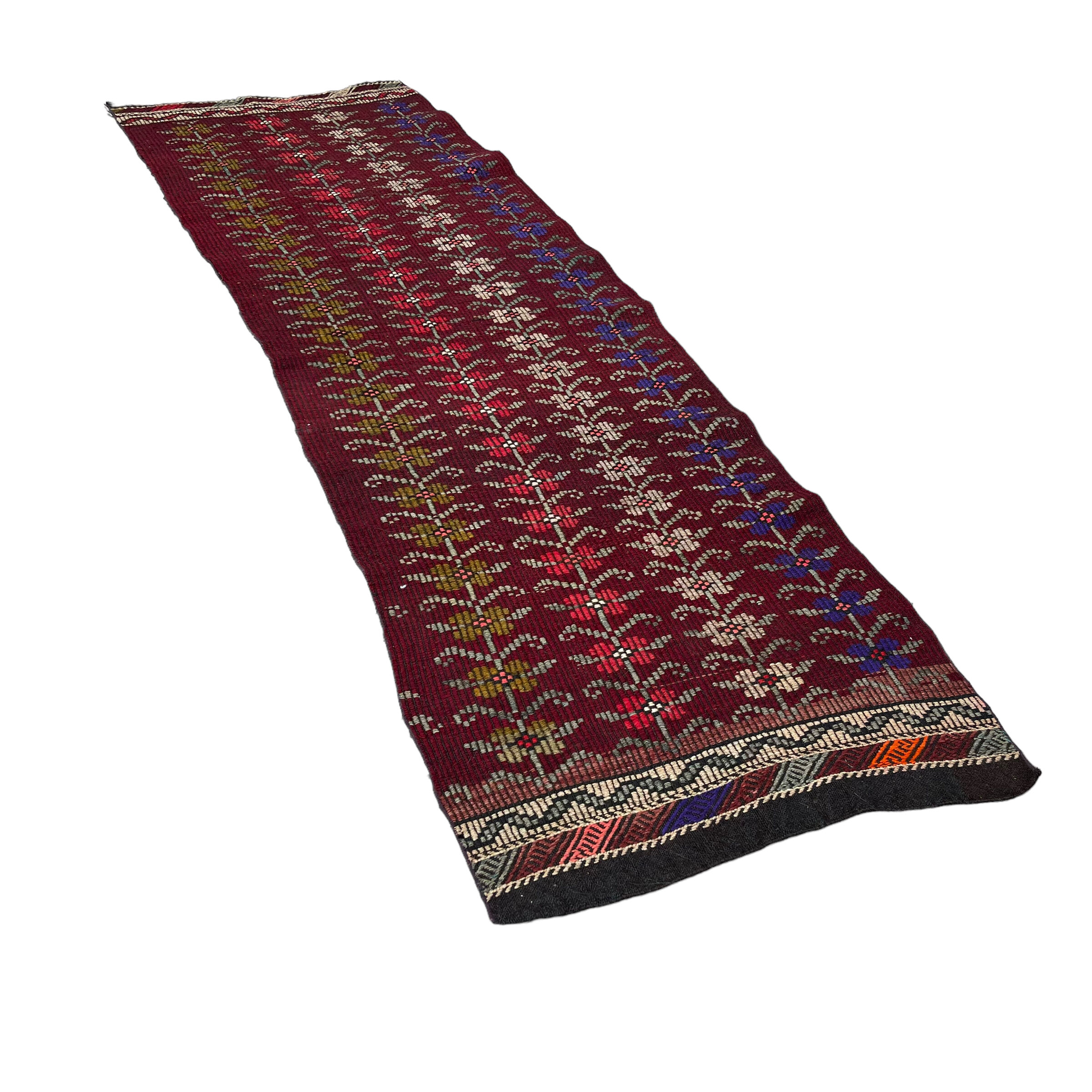 Vintage turkish kilim runner , 292 x 90 cm