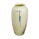 Vintage vase in light yellow porcelain