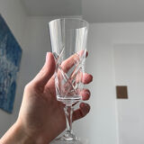 6 flûtes à champagne cristal Saumur