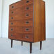 Danish Mid-Century Rosewood 'Highboy' Chest Of Drawers.