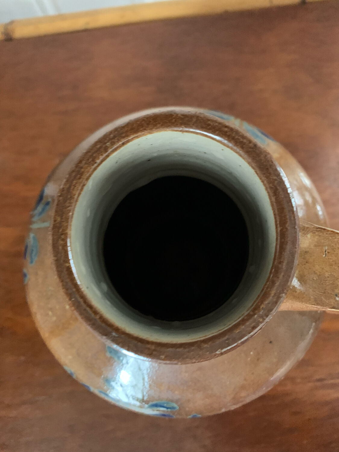 Painted sandstone jug