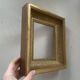 Thick old golden frame 26x23cm