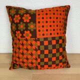 Vintage 70s flower cushion 38 x 38 cm