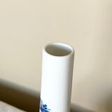 Rosenthal studio line, white and blue mid century porcelain vase, flowers decor by bjorn wiinblad,