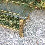 Table basse à deux plateaux verre et miroir