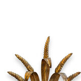 Pair of gilded metal wheat cob sonces