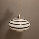 Zebra suspension, globe, Églo lights, vintage 1980s, 90s.