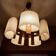 Scandinavian pendant light in teak and perspex