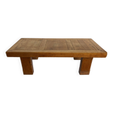 Rustic solid oak farmhouse coffee table 1950