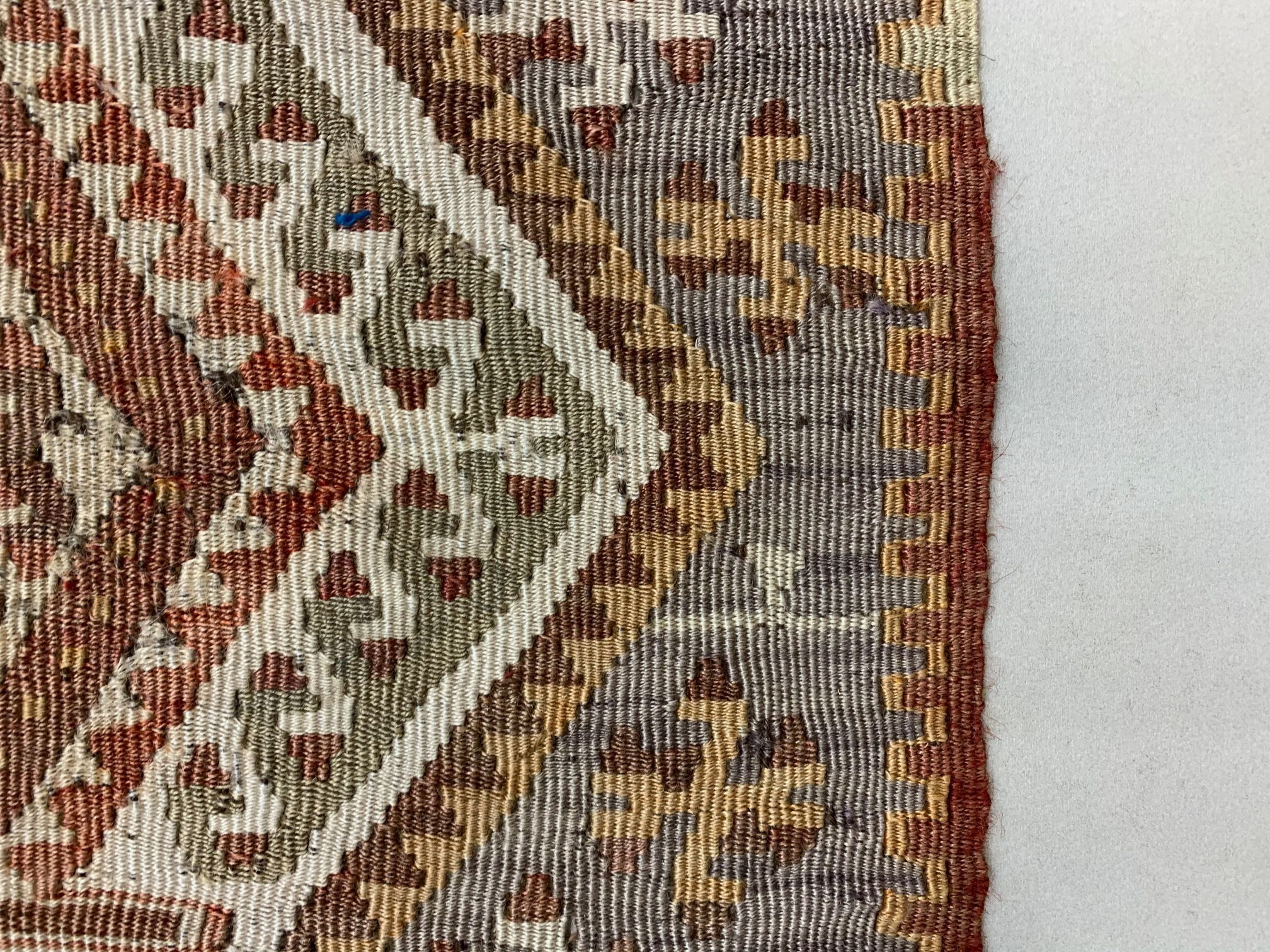 Vintage turkish kilim 78x48 cm shabby wool