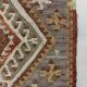 Vintage turkish kilim 78x48 cm shabby wool