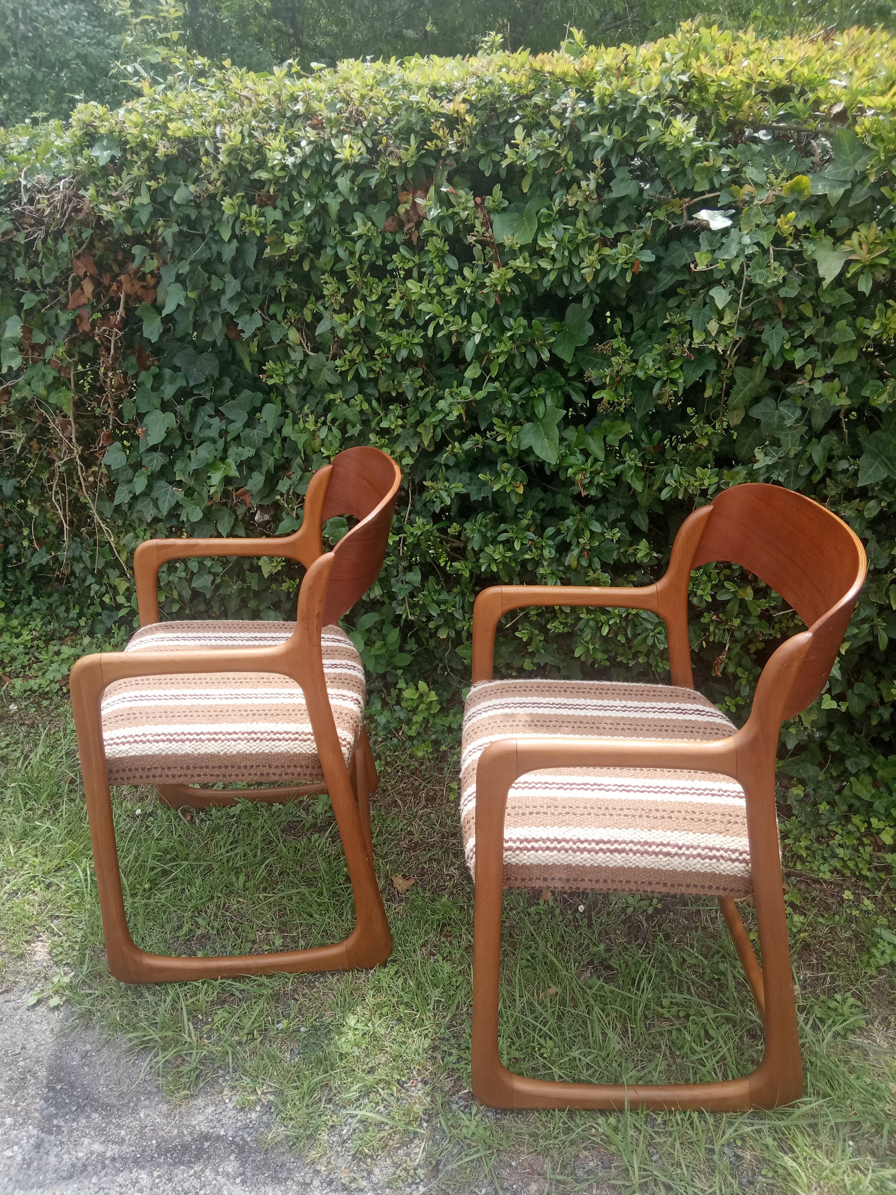 Baumann armchairs sled model