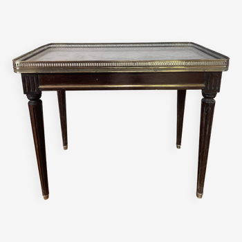 Table basse Style Louis XVI bois marbre et laiton