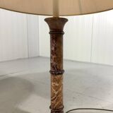 Set of 2 large marble table lamps 1970's