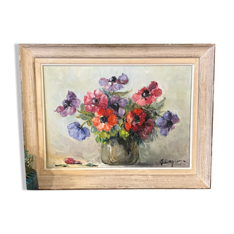 Painting with floral motif