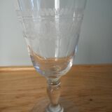 8 old engraved glasses