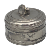 Christian dior silver metal box with cufflink decor socket