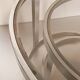 2 vintage 1970s smoked glass and brushed metal nesting coffee tables