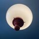 Space Age pendant light in opaline and wood