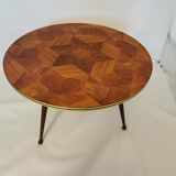 Round tripod coffee table compass foot