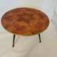 Round tripod coffee table compass foot