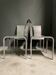 Rare set of 4 Aluminium side chairs 1980's