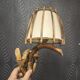Pair of wall sconces in rattan