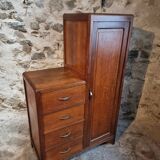 French storage cupboard from the 1920s–1930s – Cupboard with drawers and wardrobe.