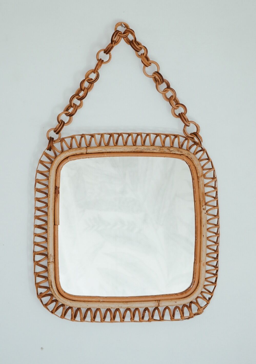Rattan mirror vintage