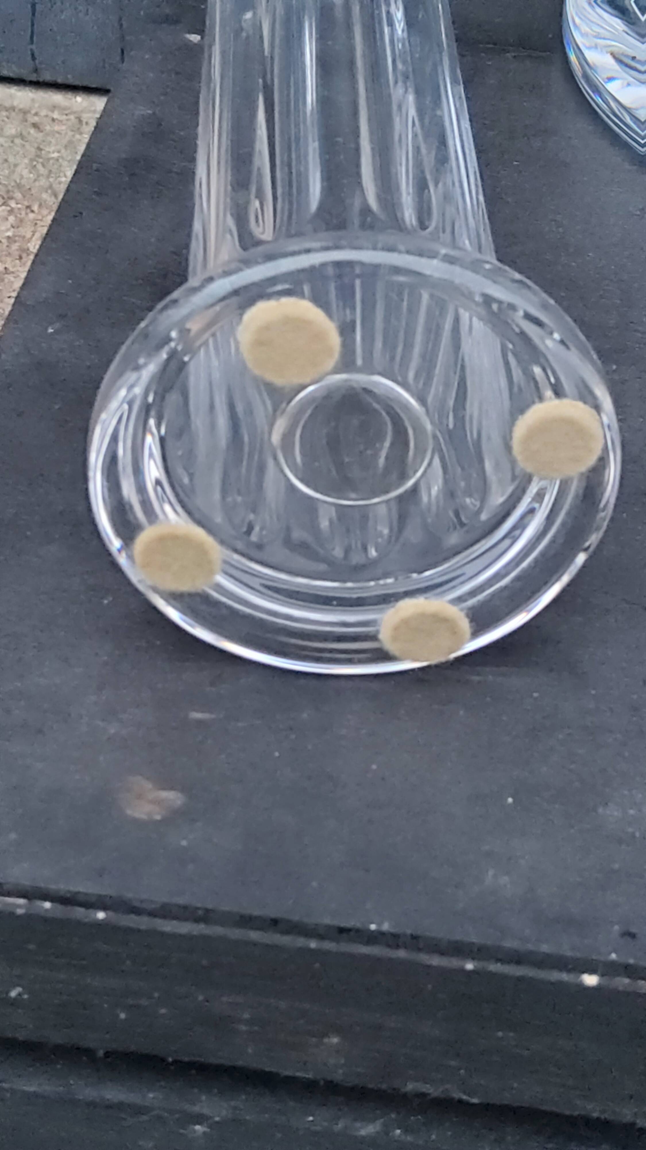 Set of 3 Daum crystal vases model Cythère from the 80s