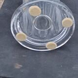 Set of 3 Daum crystal vases model Cythère from the 80s