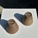 Lot de 2 tasses / mug en céramique indonésienne (mat brun)