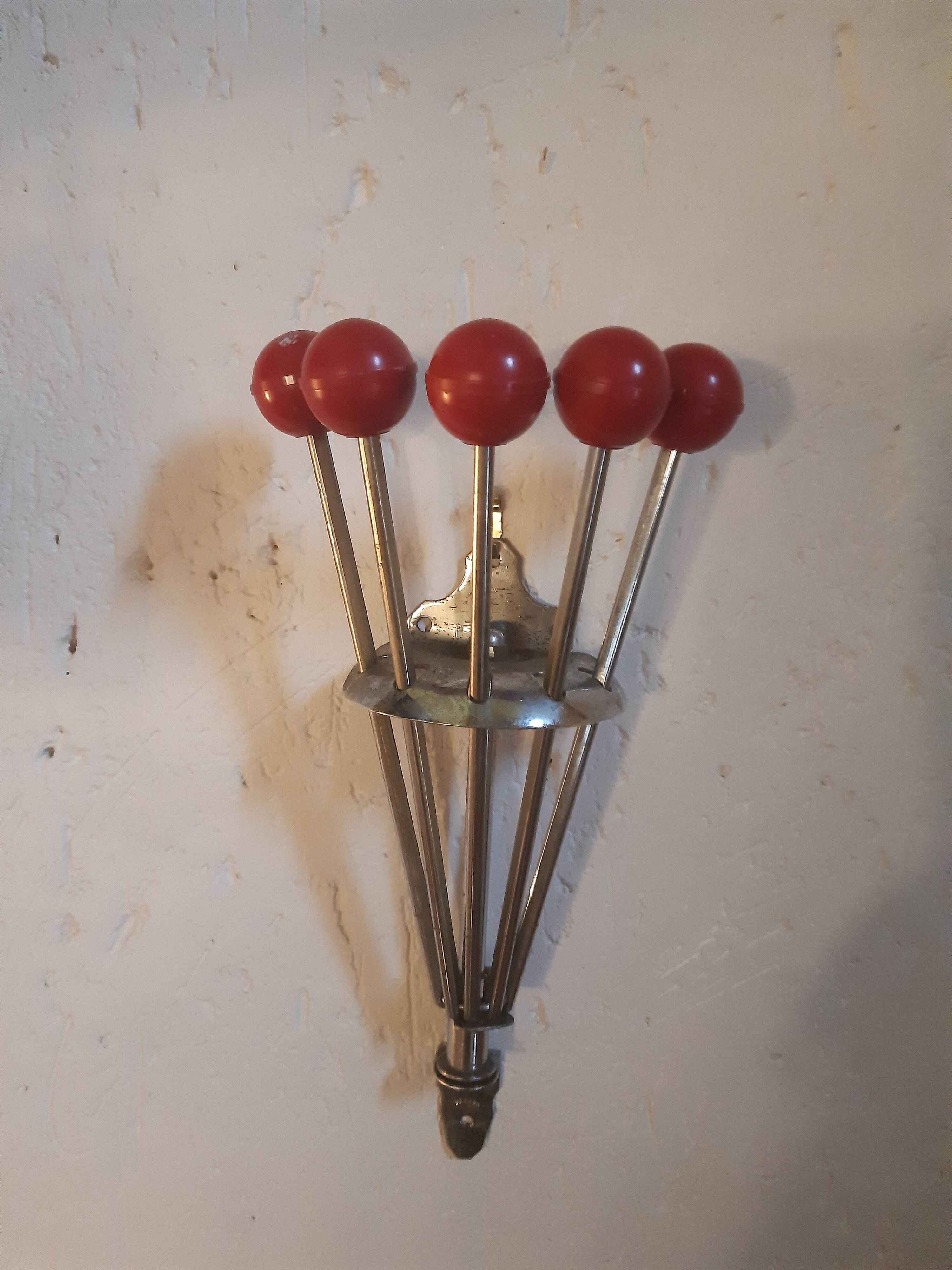 Umbrella coat rack serjac red vintage year 60
