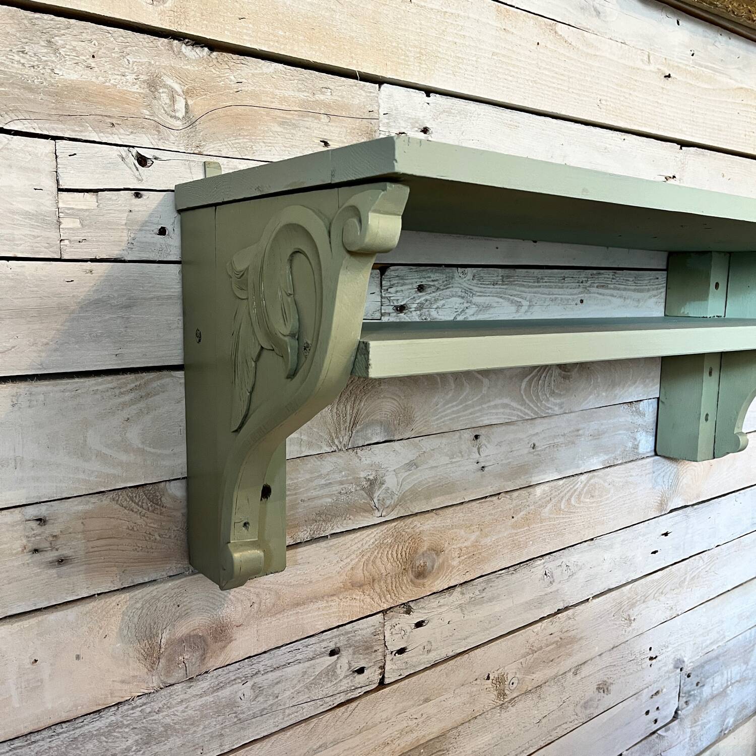 Celadon solid wood shelf