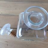 Carafe à whisky verre et étain
