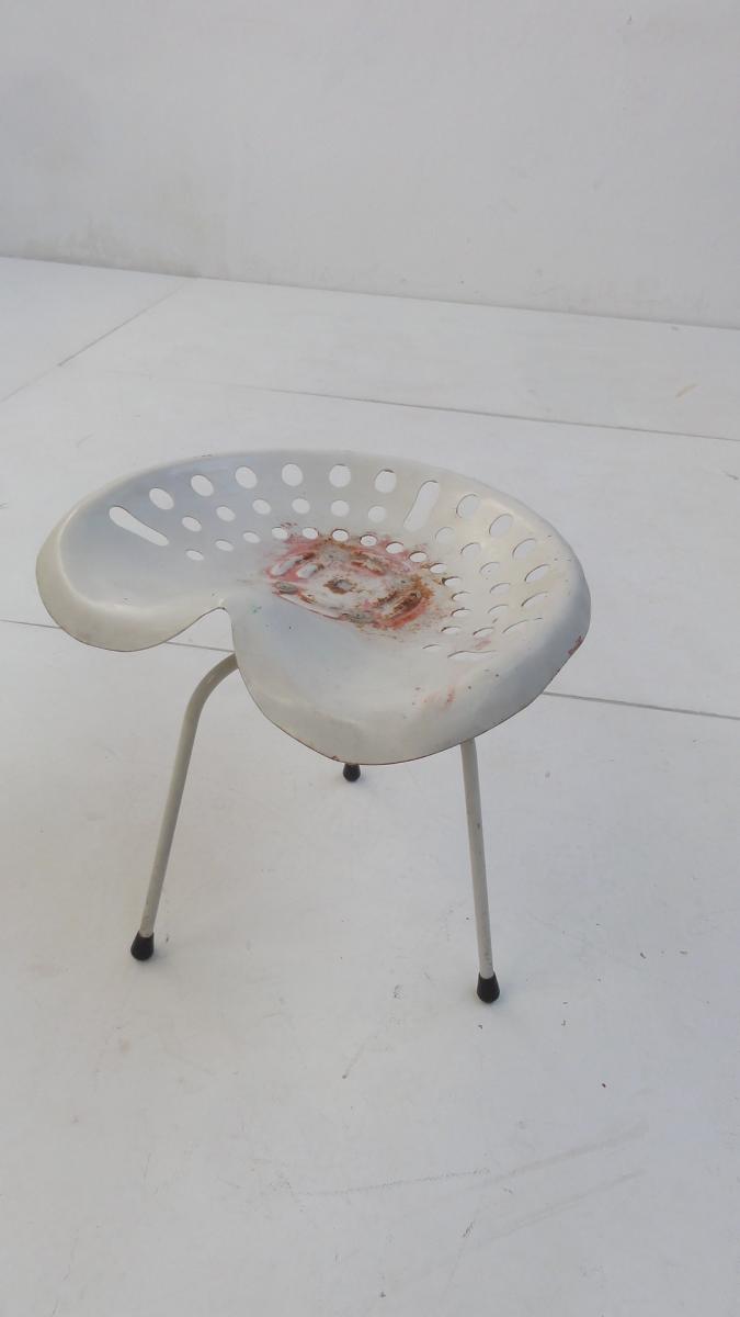 Tabouret assise de tracteur vintage industriel