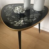 Coffee table vintage tripod feet compass