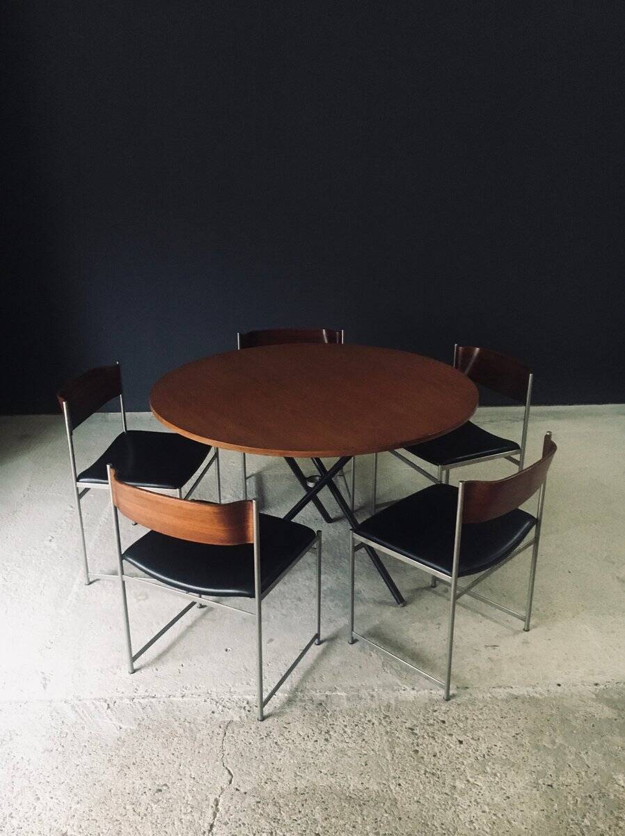 Mid-Century Modern SM08 Dining Chair Set by Cees Braakman for Ums Pastoe, Netherlands, 1960s, Set of 5