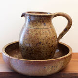 Basin and pitcher in sandstone pyrity Guy Baudat 70s