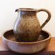 Basin and pitcher in sandstone pyrity Guy Baudat 70s